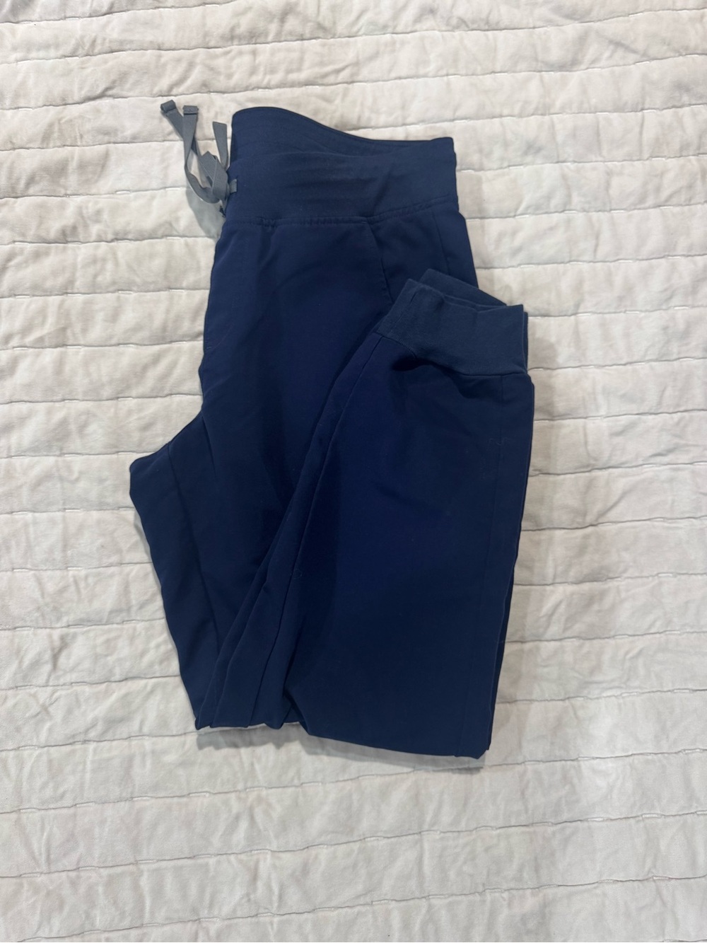 Figs Kids Navy Jogger Pants with Grey Drawstring